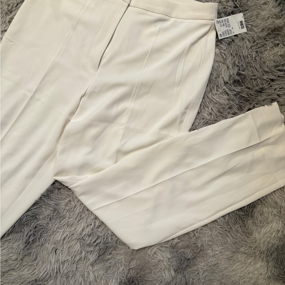 H and M, white dress pants.